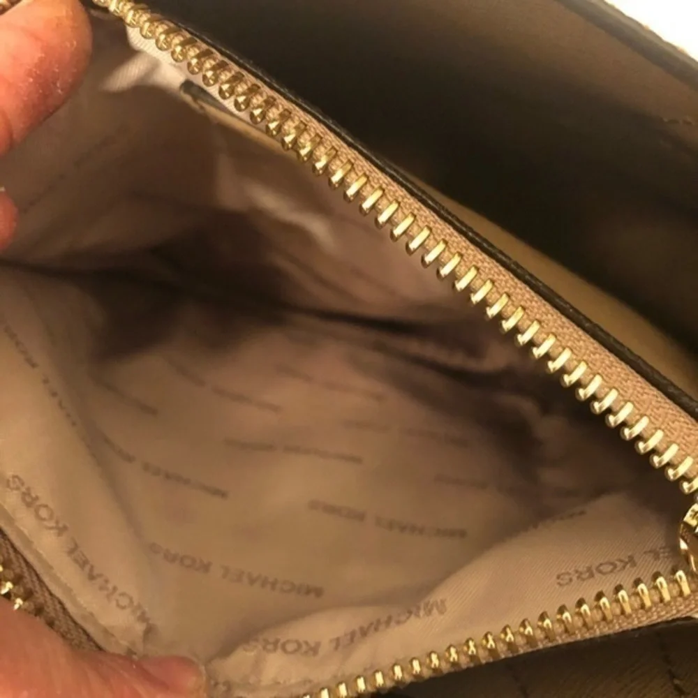Michael Kors brown leather mini convertible bag